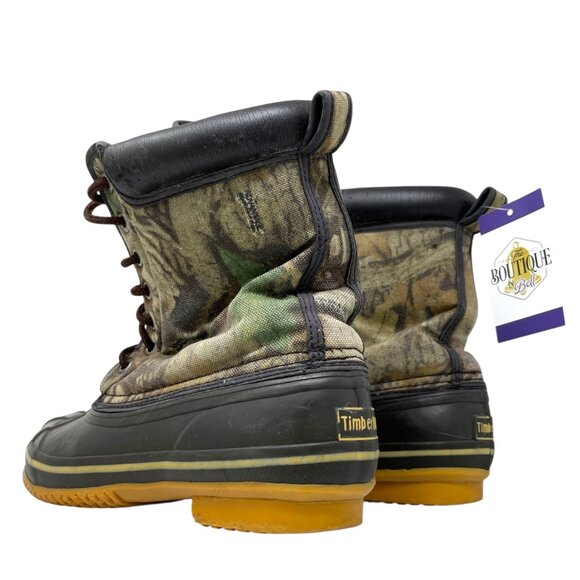 Timber Wolf Thermolite Boys 8 Camo Duck Boots Water Resistant Lace Up Outdoor - Picture 6 of 16